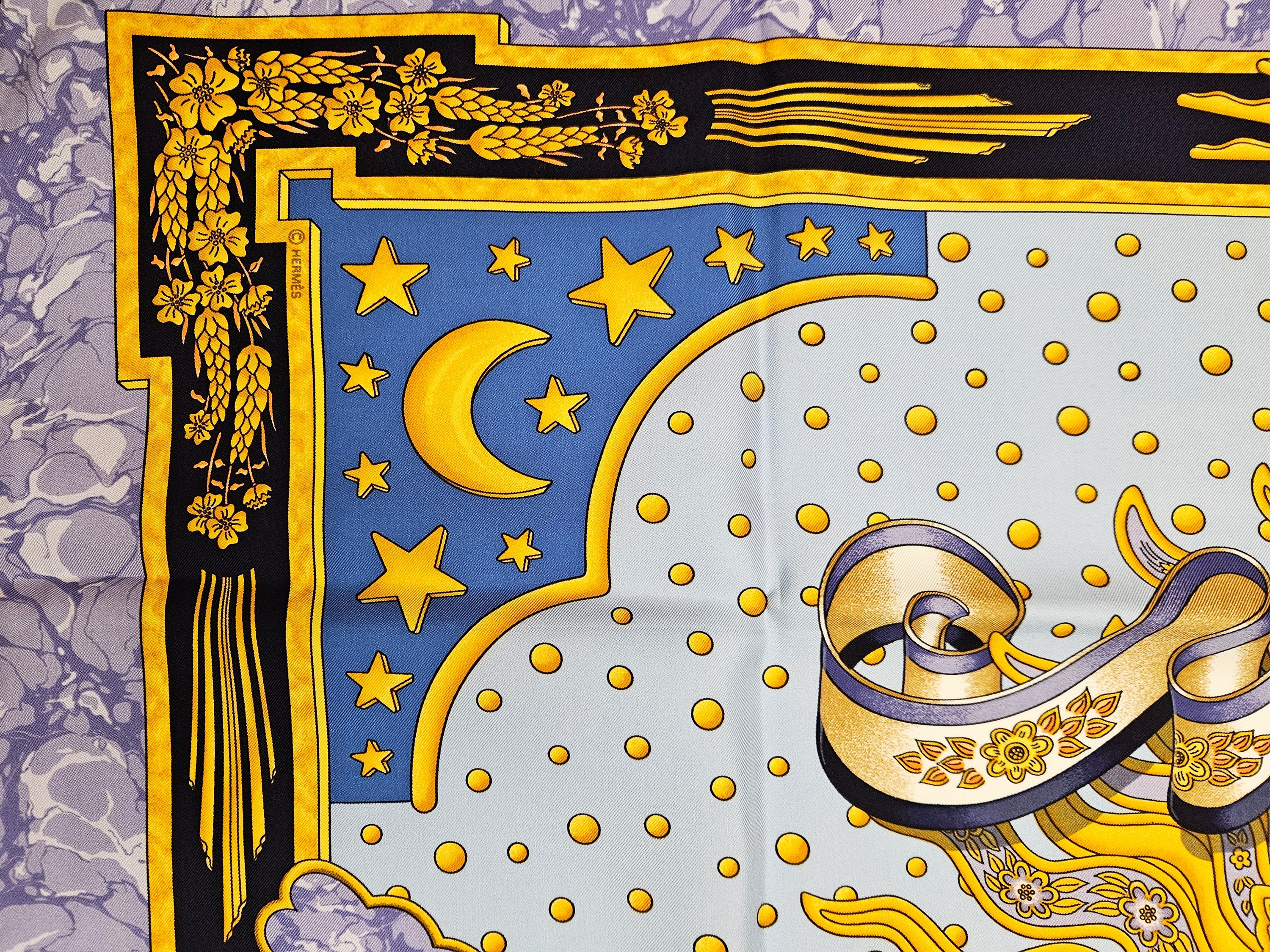 Hermès - Foulard in seta "Carpe Diem" by Joachim Metz 1994