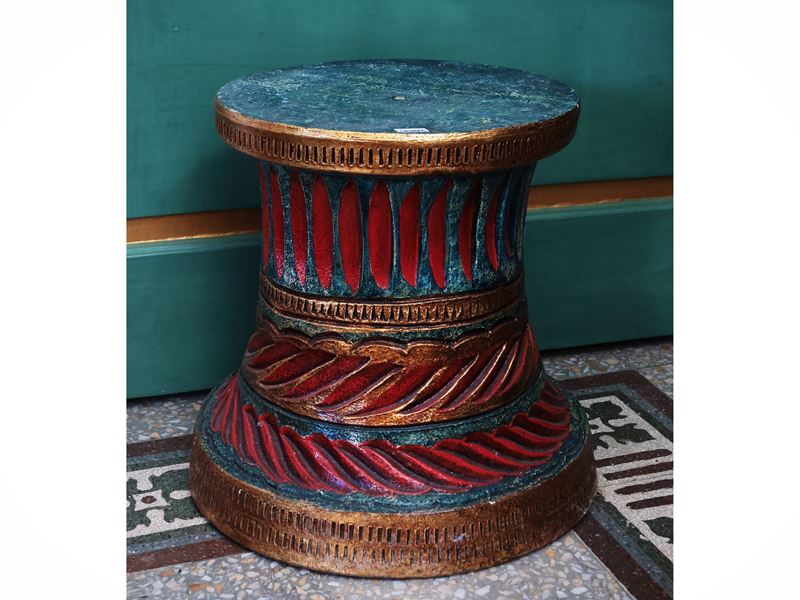 Colonna Portavasi in Ceramica Smaltata