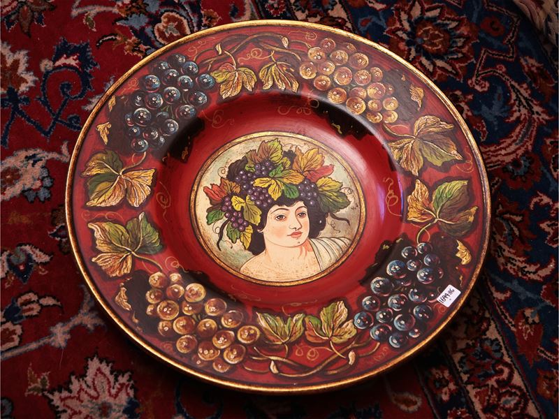Piatto da Parata in Terracotta Smaltata