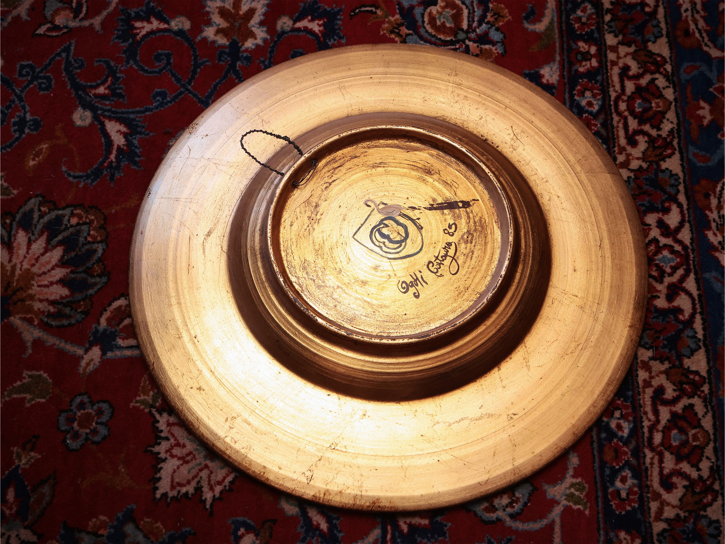 Piatto da Parata in Terracotta Smaltata