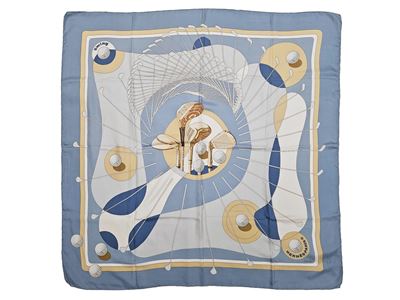 Hermès - Foulard in Seta "swing" By Julia Abadie 1979
