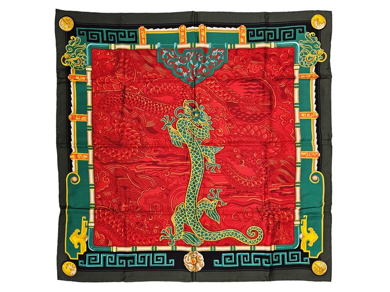 Must De Cartier - Foulard in Seta "le Dragon Mystérieux"