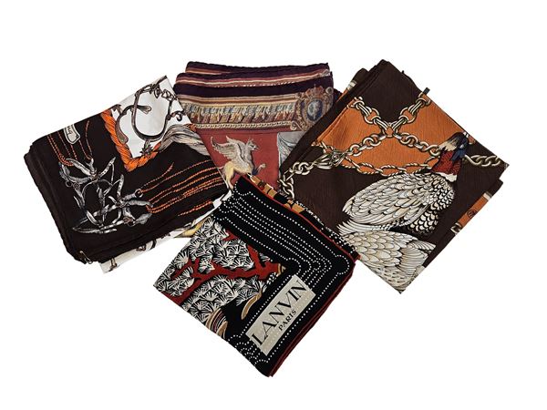 Lotto di quattro foulard in seta  - Asta Vintagemania - Maison Bibelot - Casa d'Aste Firenze - Milano