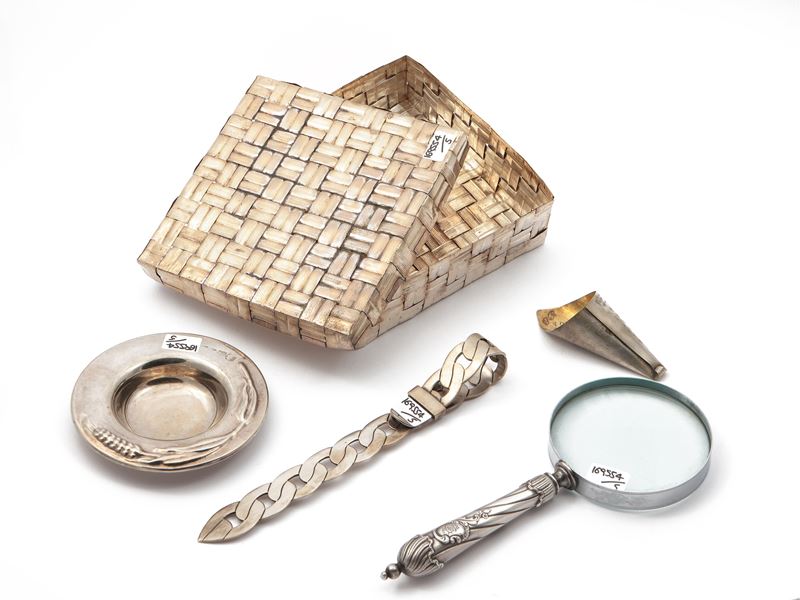 Accessori da scrivania in argento