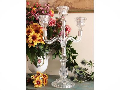 Grande Candelabro in Vetro Pressato, Baccarat
