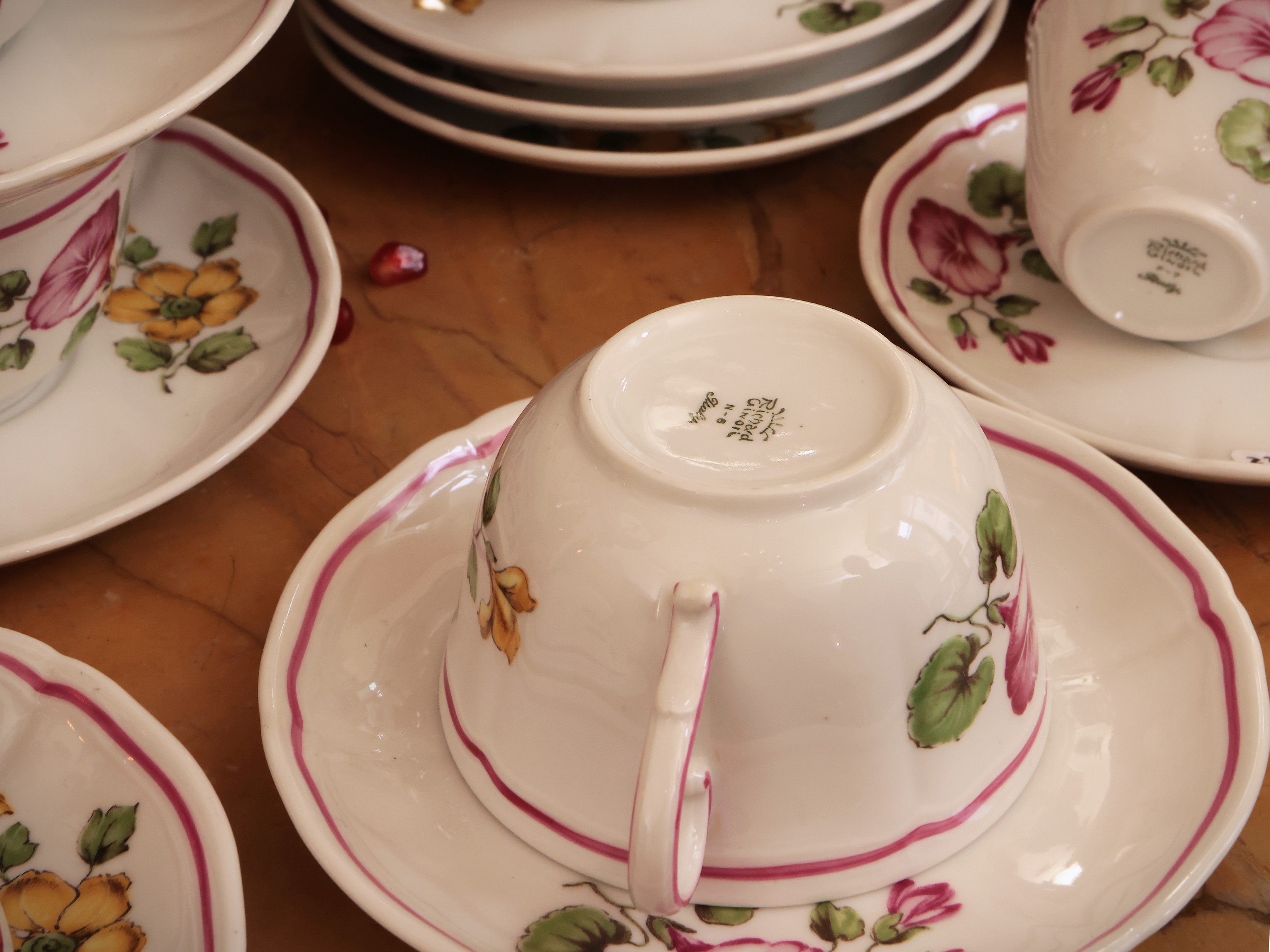 Set di Tazzine da Tè e Caffè in Porcellana, Richard Ginori
