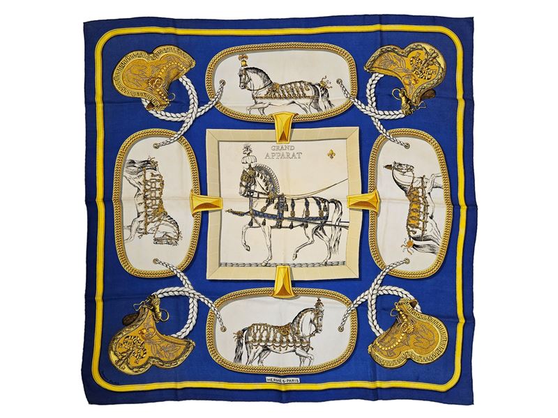 Hermès - Foulard in seta "Grand Apparat" by Hacques Eudel