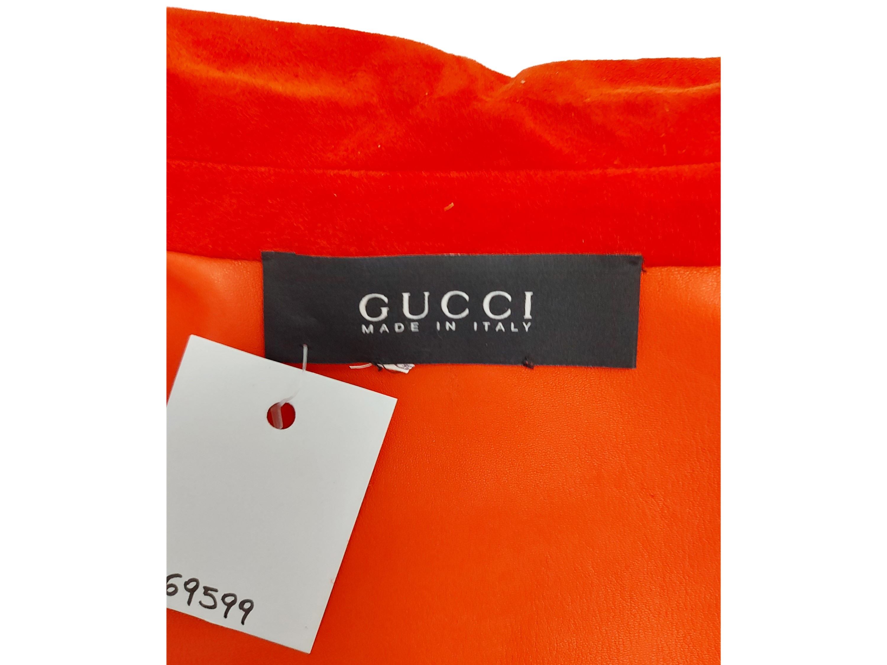 Gucci - Giacchina in suede rosso corallo