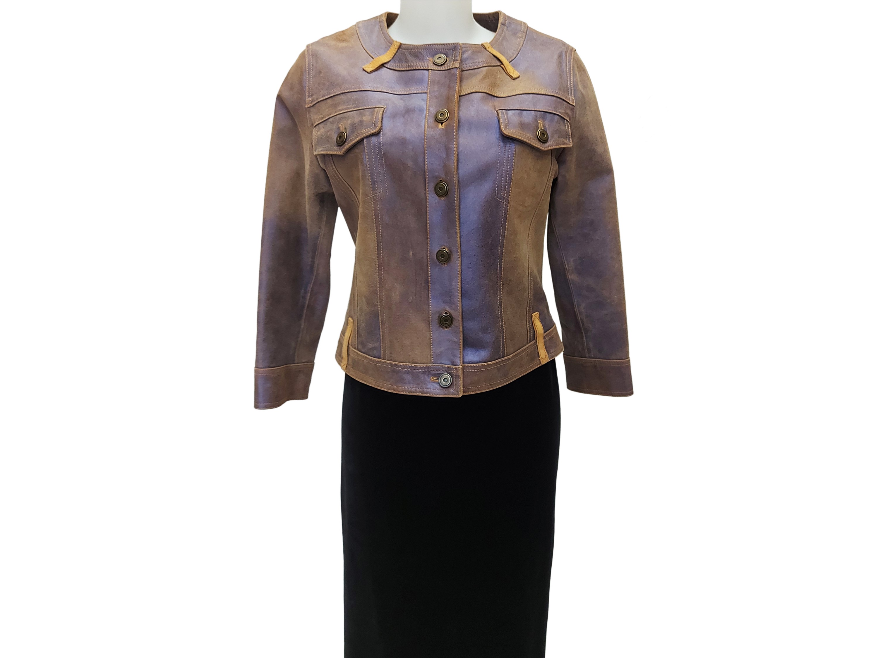 Donald J Pliner - Giubbotto in pelle metallizzata