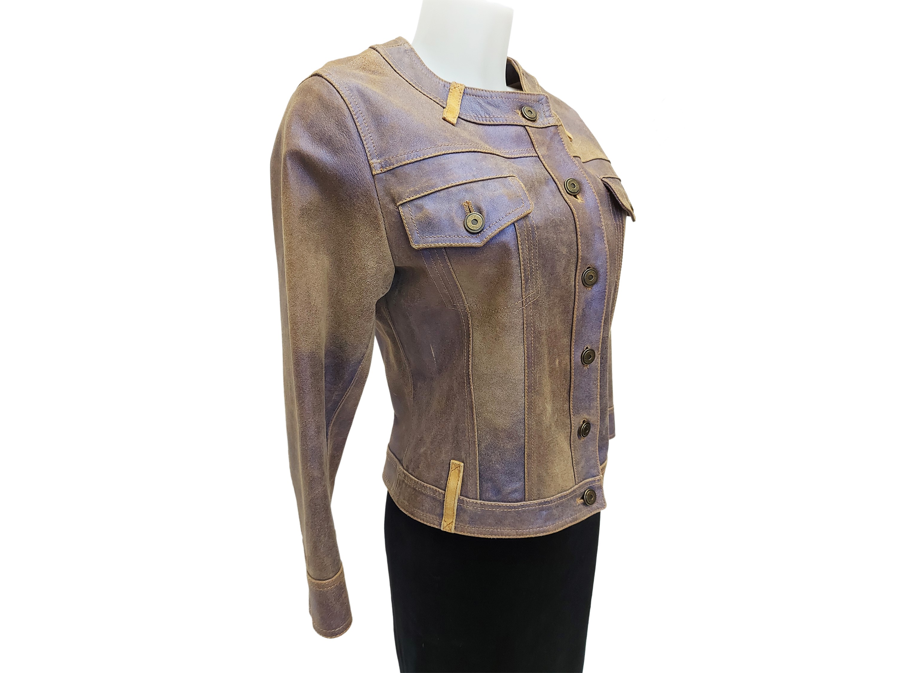 Donald J Pliner - Giubbotto in pelle metallizzata