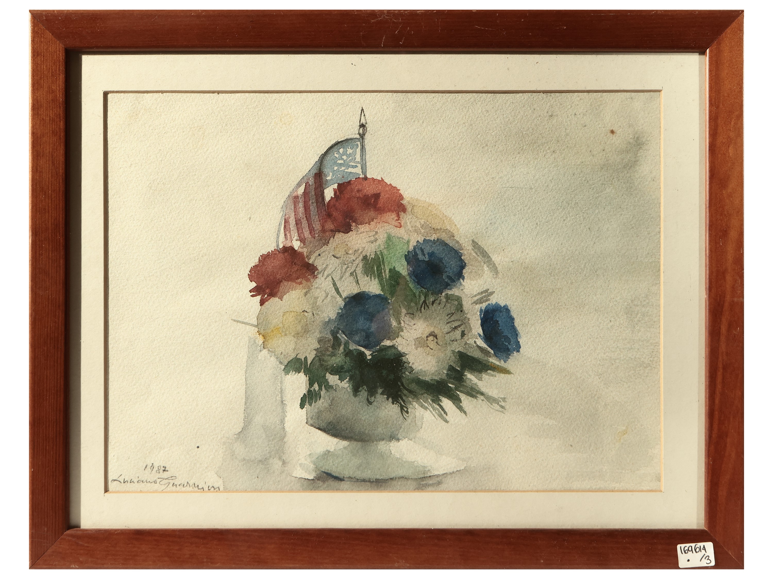 Studio di ombre e vaso di fiori