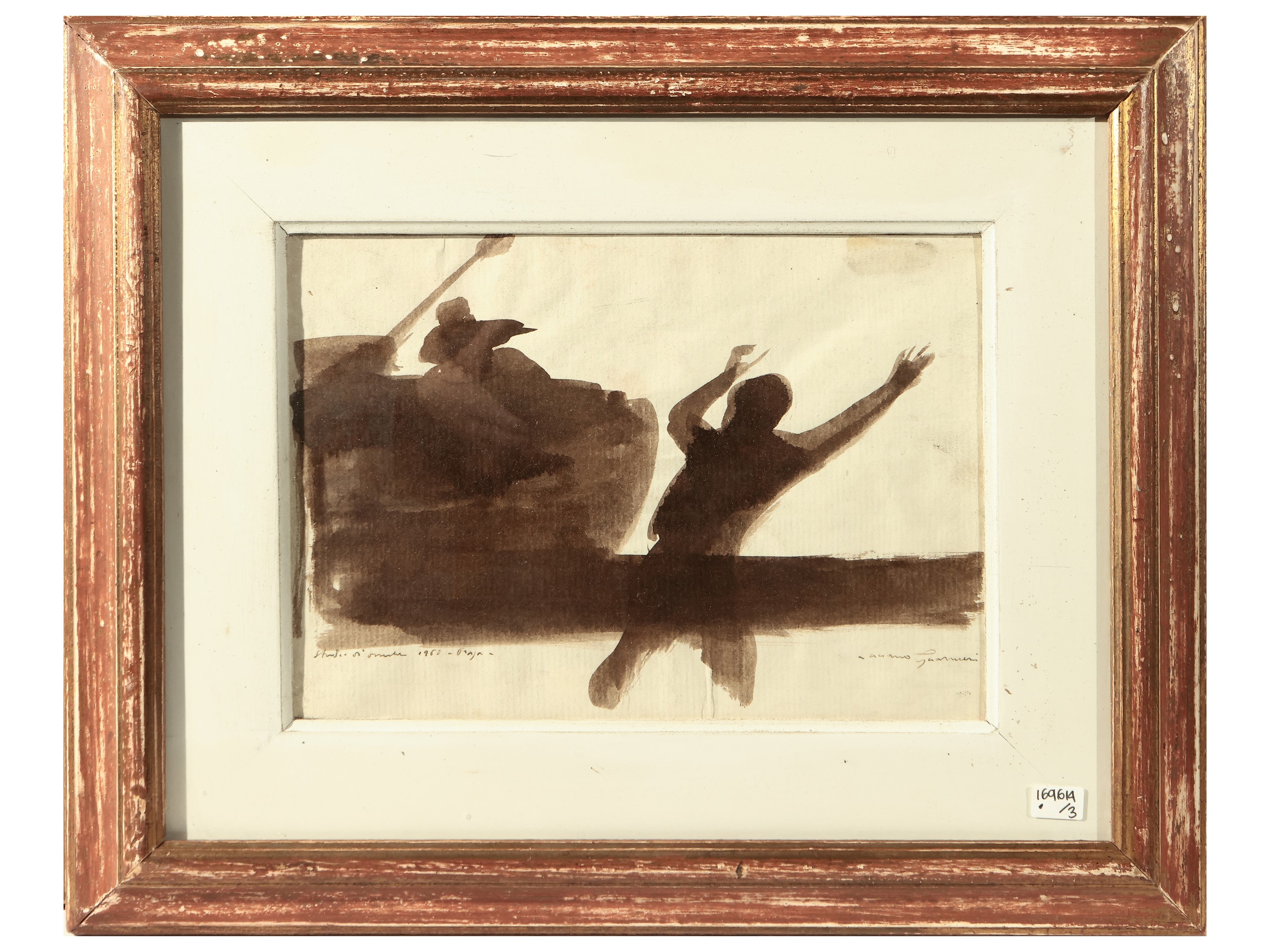 Studio di ombre e vaso di fiori