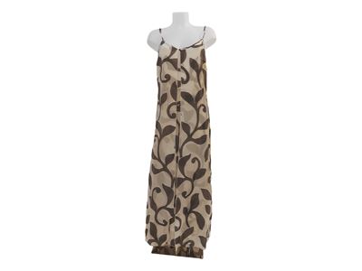 Salvatore Ferragamo - Abito in Crepe di Seta Beige e Grigio