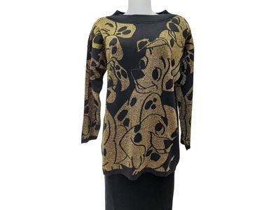 Iceberg - Maxi Maglia Disney in Lana Nera e Lamé Oro