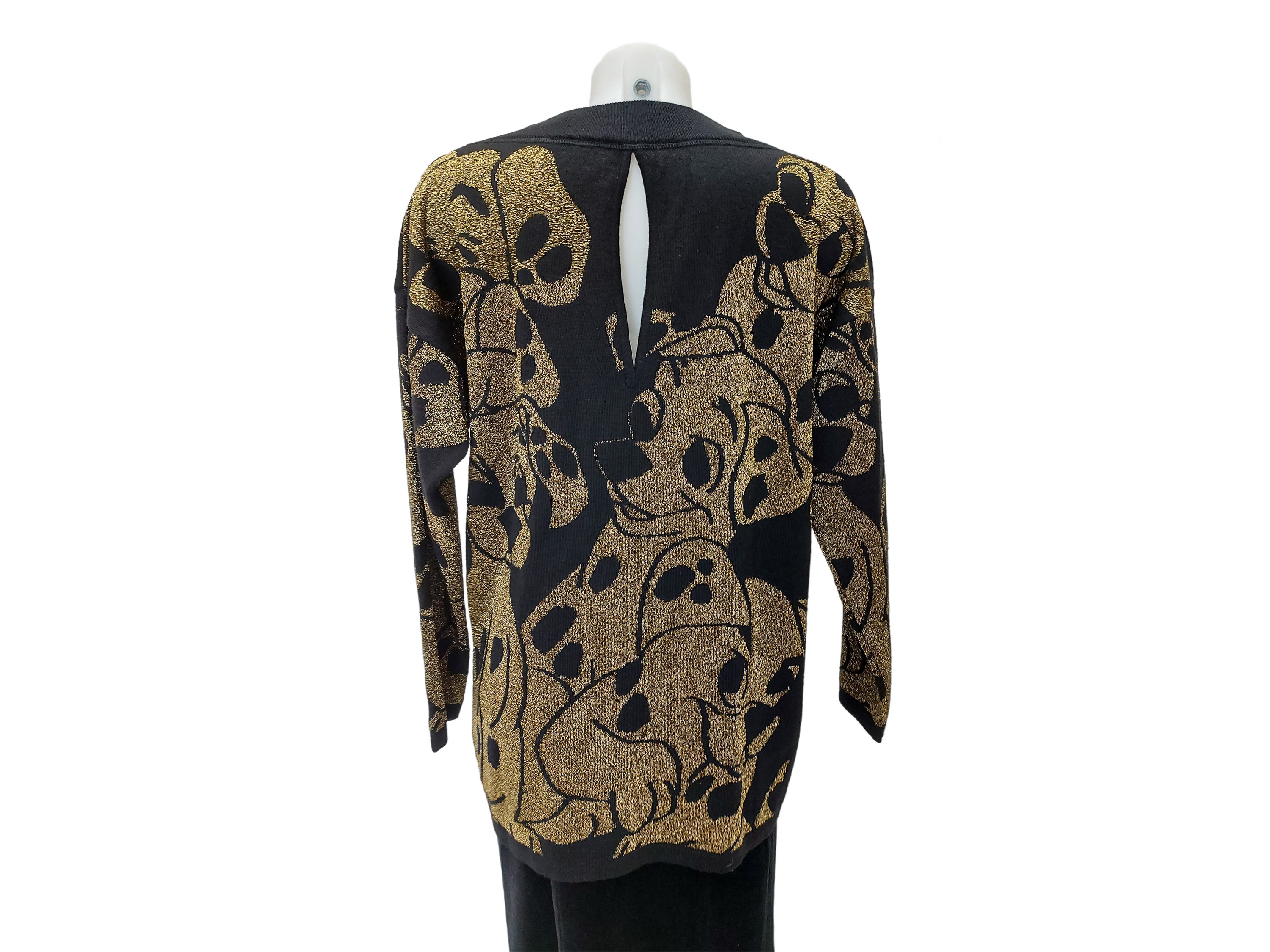 Iceberg - Maxi Maglia Disney in Lana Nera e Lamé Oro