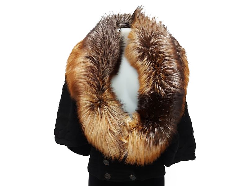 Salvatore Ferragamo - Bolero con collo in volpe