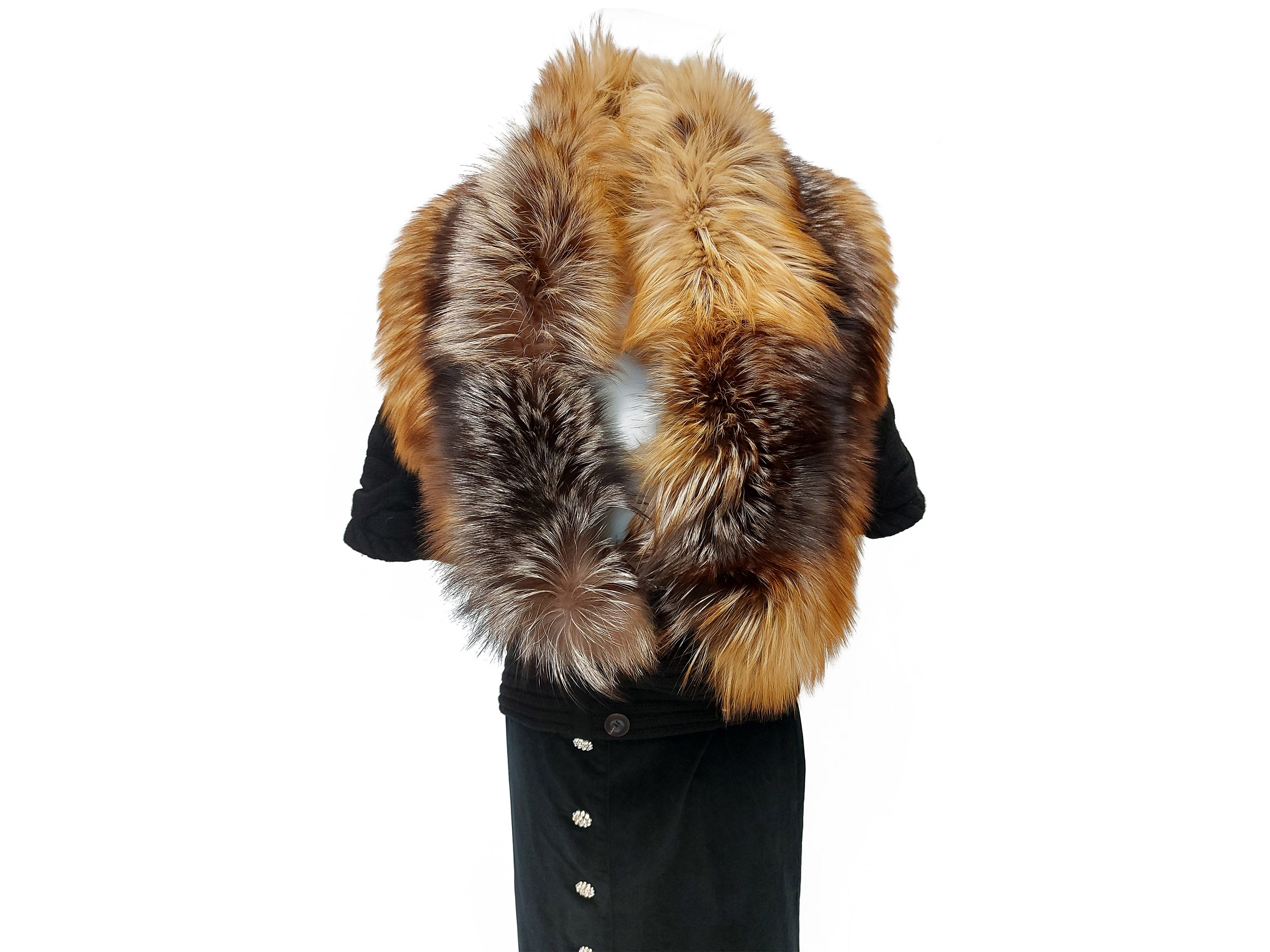 Salvatore Ferragamo - Bolero con collo in volpe