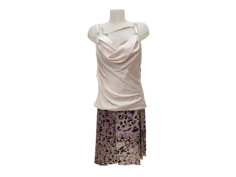Salvatore Ferragamo - Gonna e Top in Raso di Seta