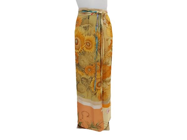 Salvatore Ferragamo - Silk pareo skirt