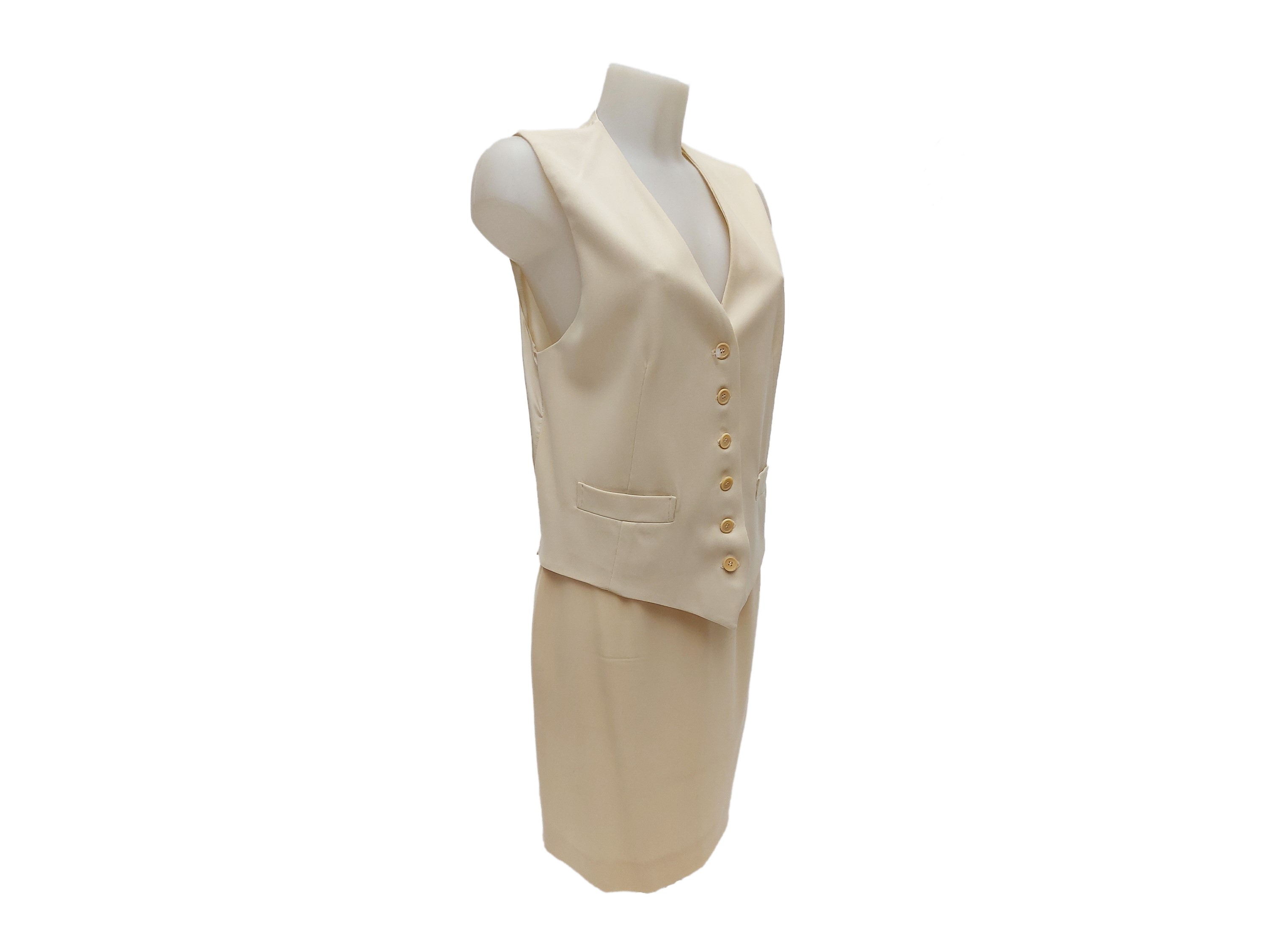 Moschino Couture - Gonna e Gilet in Lana Beige