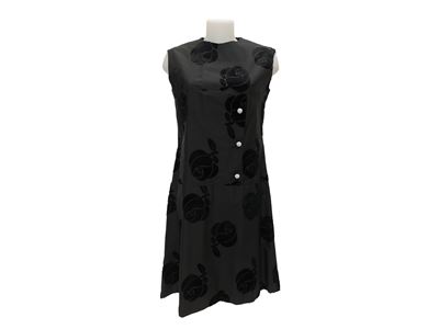 Abito Sartoriale in Seta e Velluto Devoré Nero