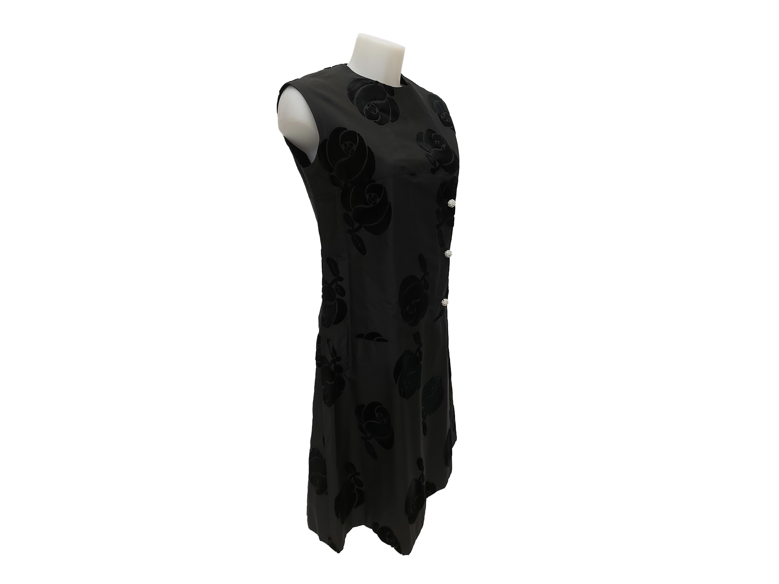 Abito Sartoriale in Seta e Velluto Devoré Nero