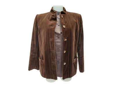 Valentino - Giaccia Trapuntata in Velluto Marrone