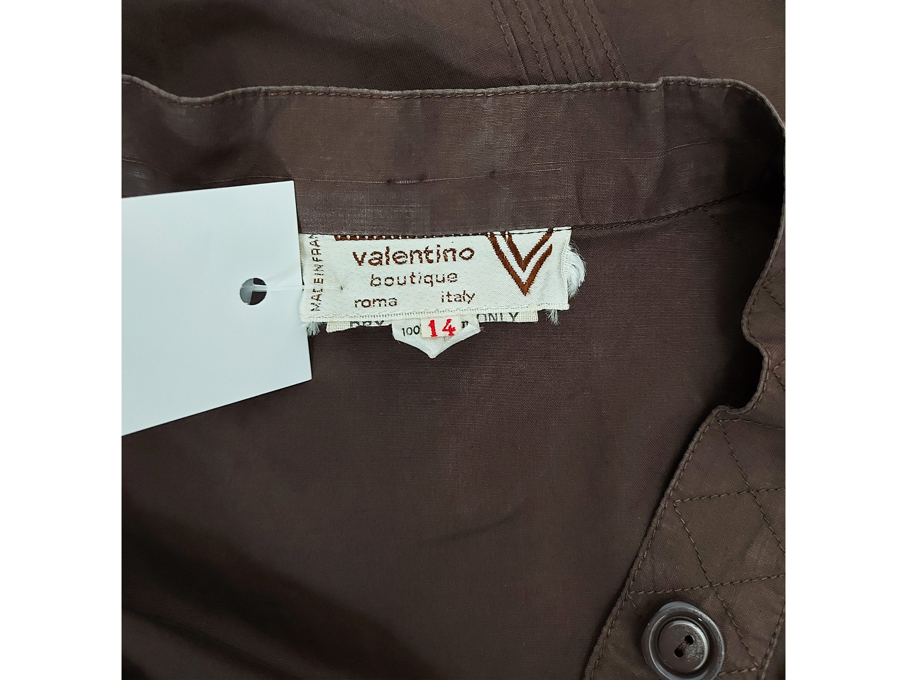 Valentino - Giaccia Trapuntata in Velluto Marrone