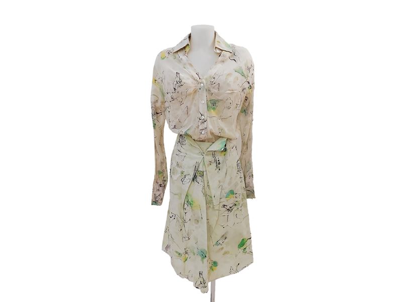 Salvatore Ferragamo - Completo Fantasia Savana nei Toni del Verde