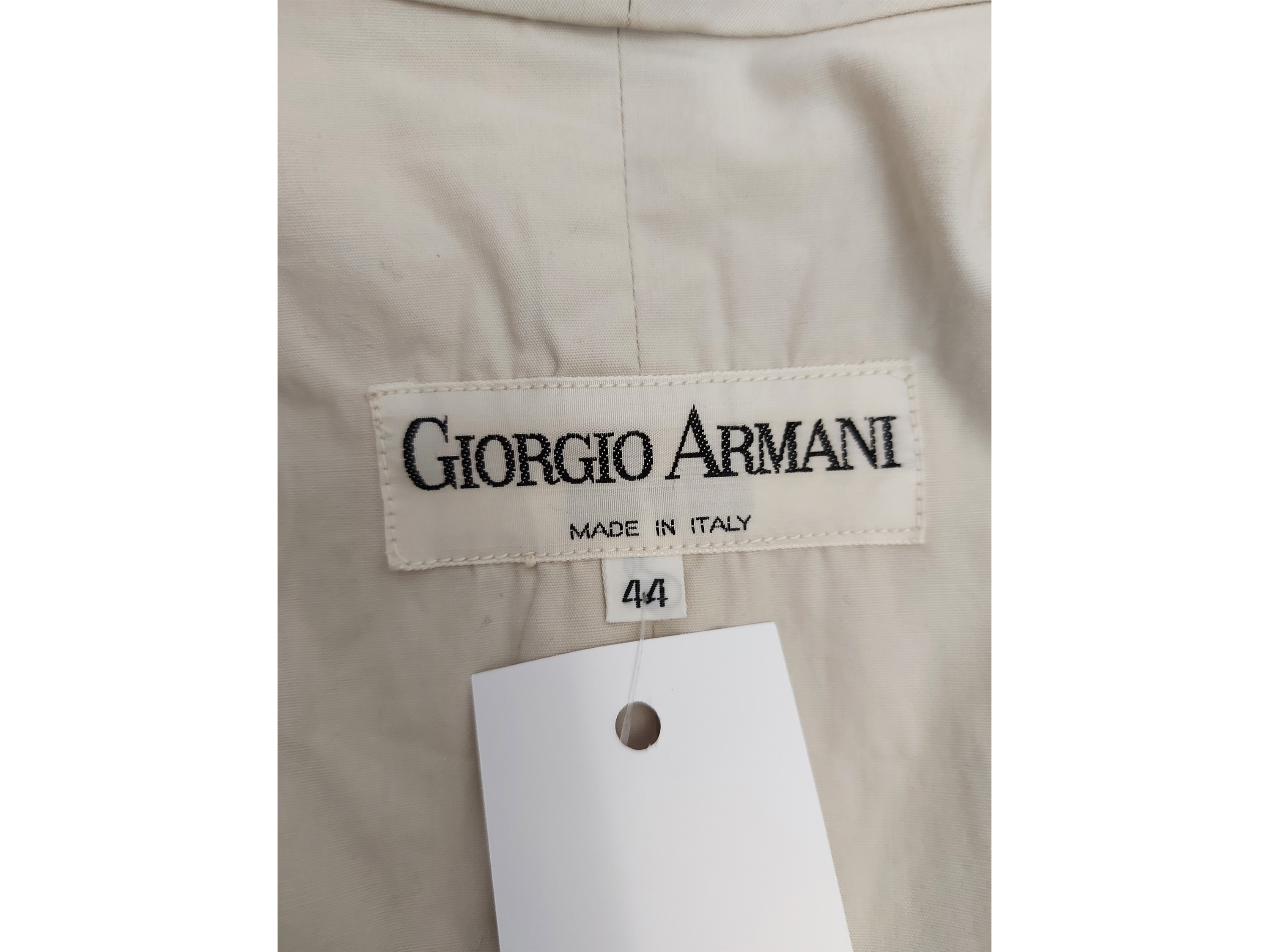 Giorgio Armani - Giacchina in Cotone Color Ghiaccio