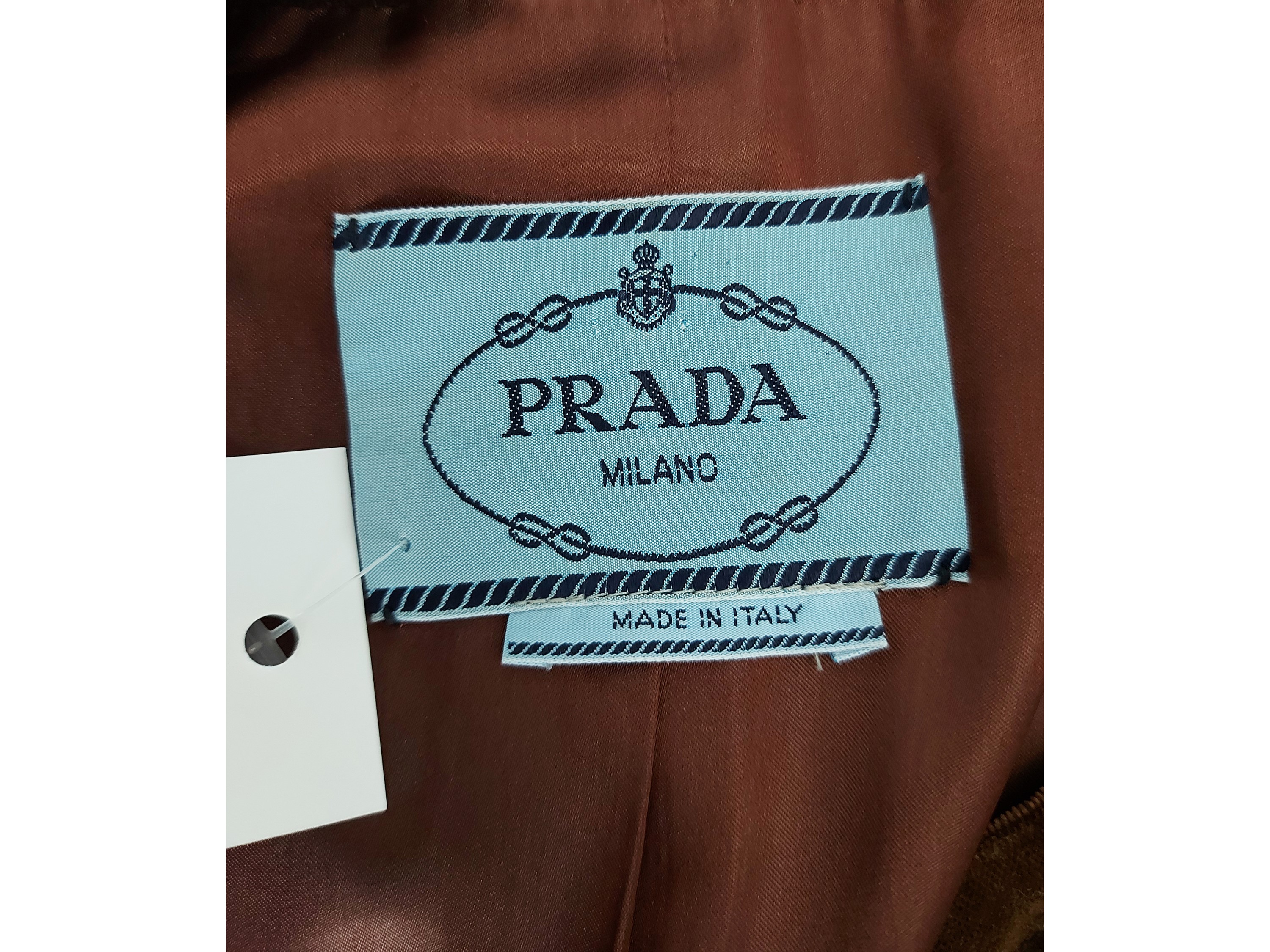 Prada - Giacca in Velluto Marrone
