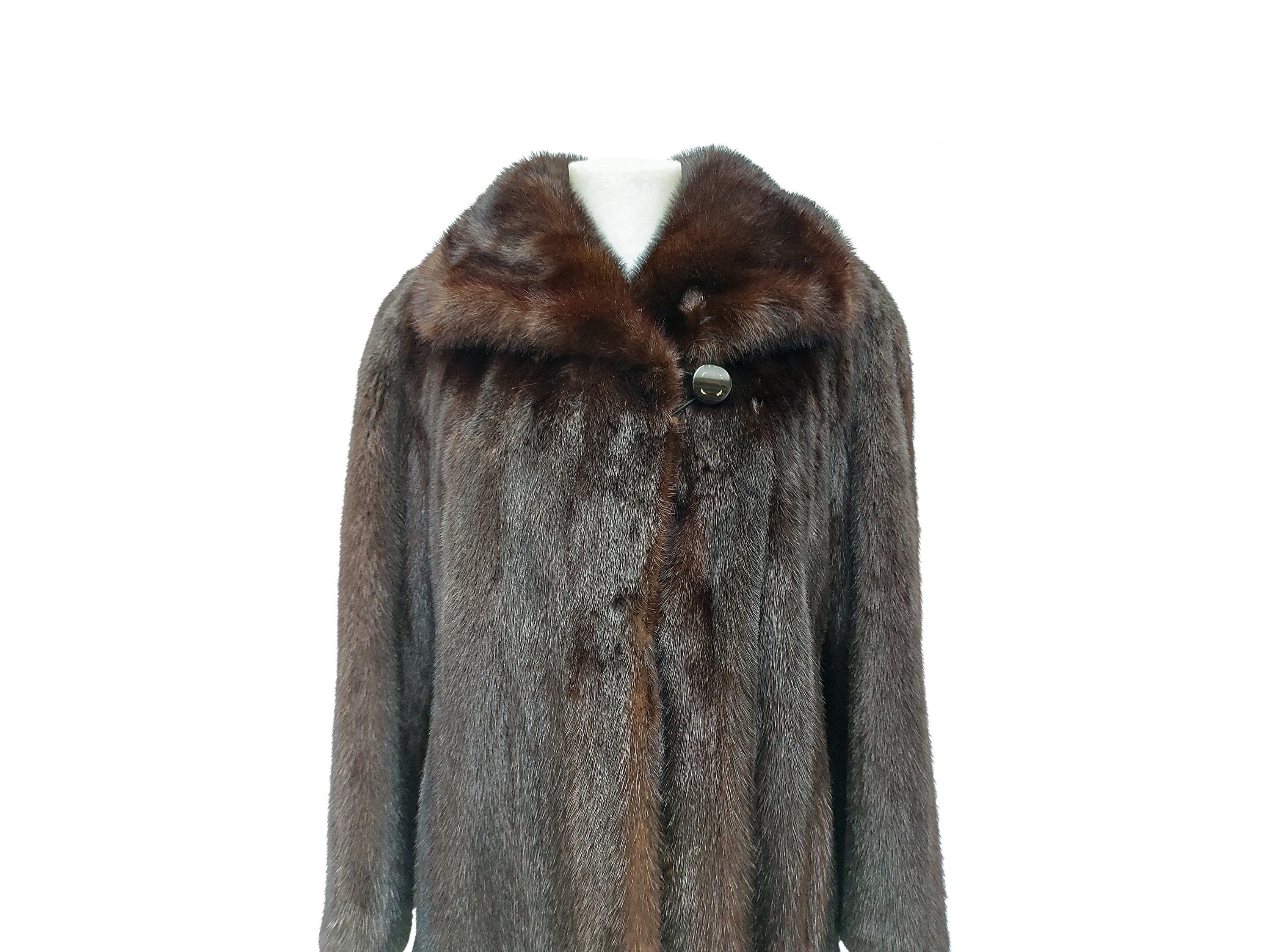 Pelliccia lunga di visone russo