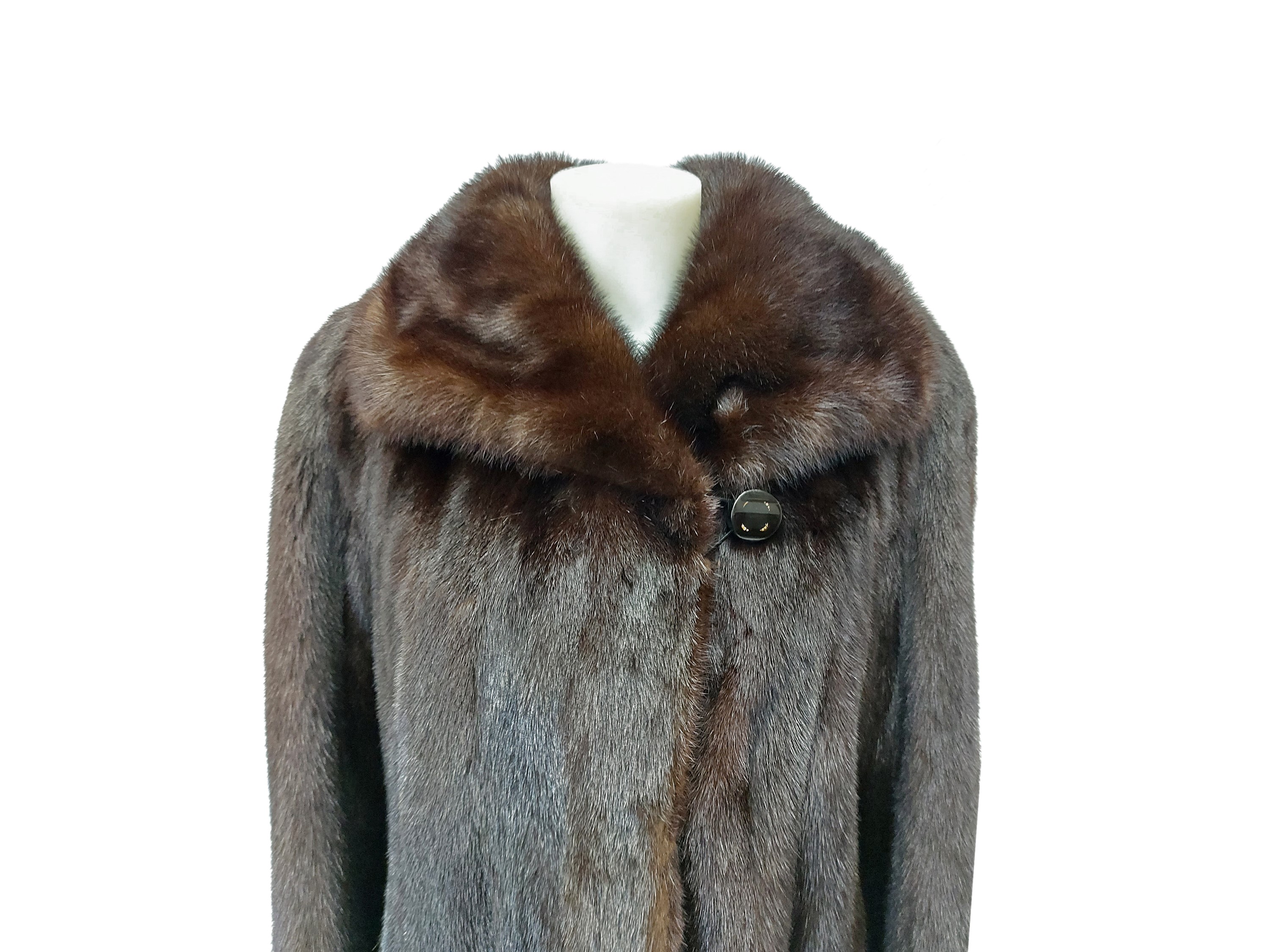 Pelliccia lunga di visone russo