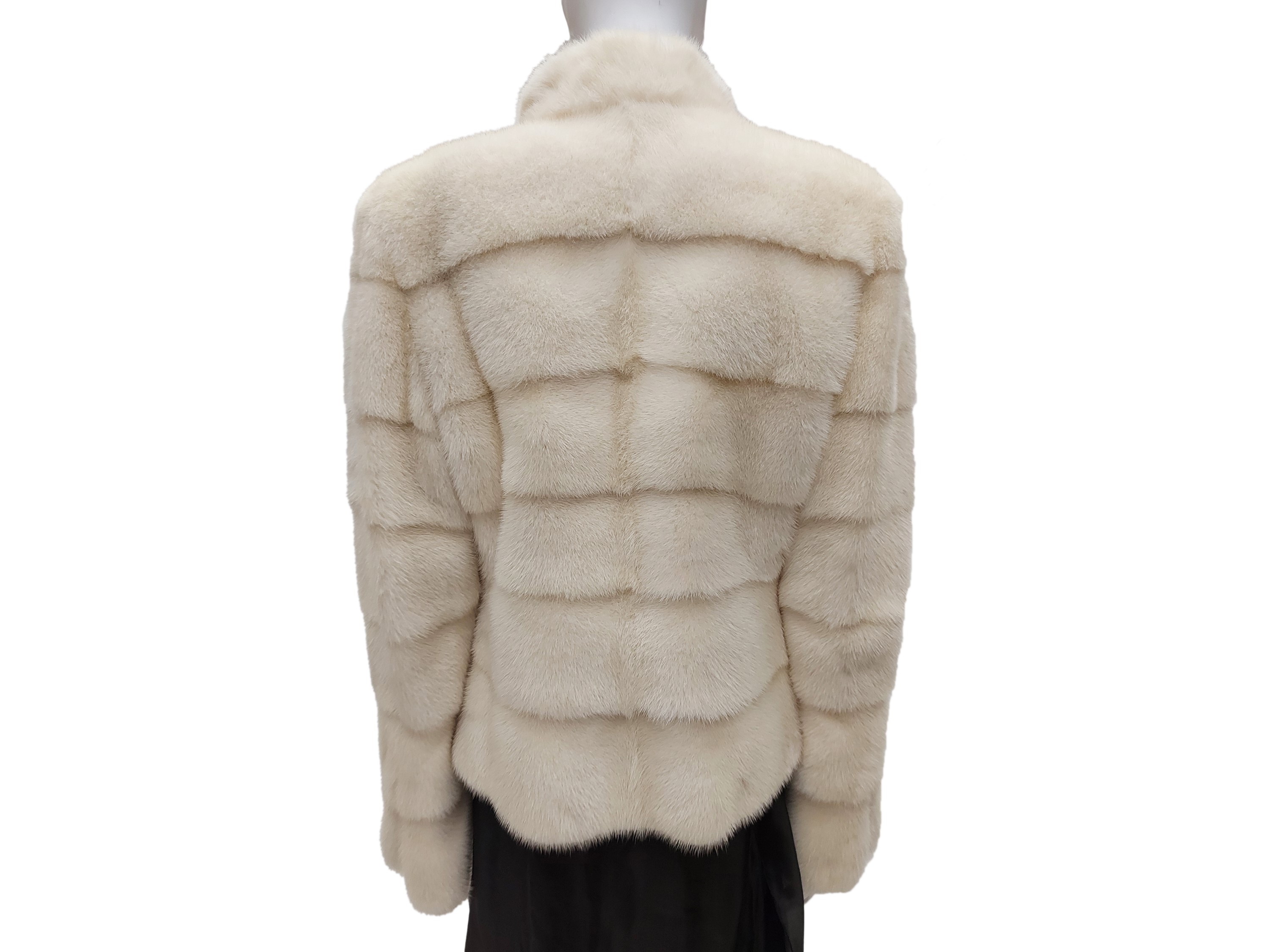 Giacchina in pelliccia di visone bianco