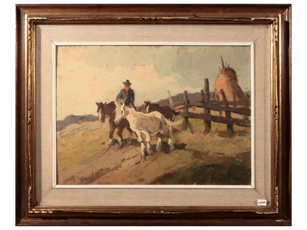 Renzo Martini - Farmer and horses