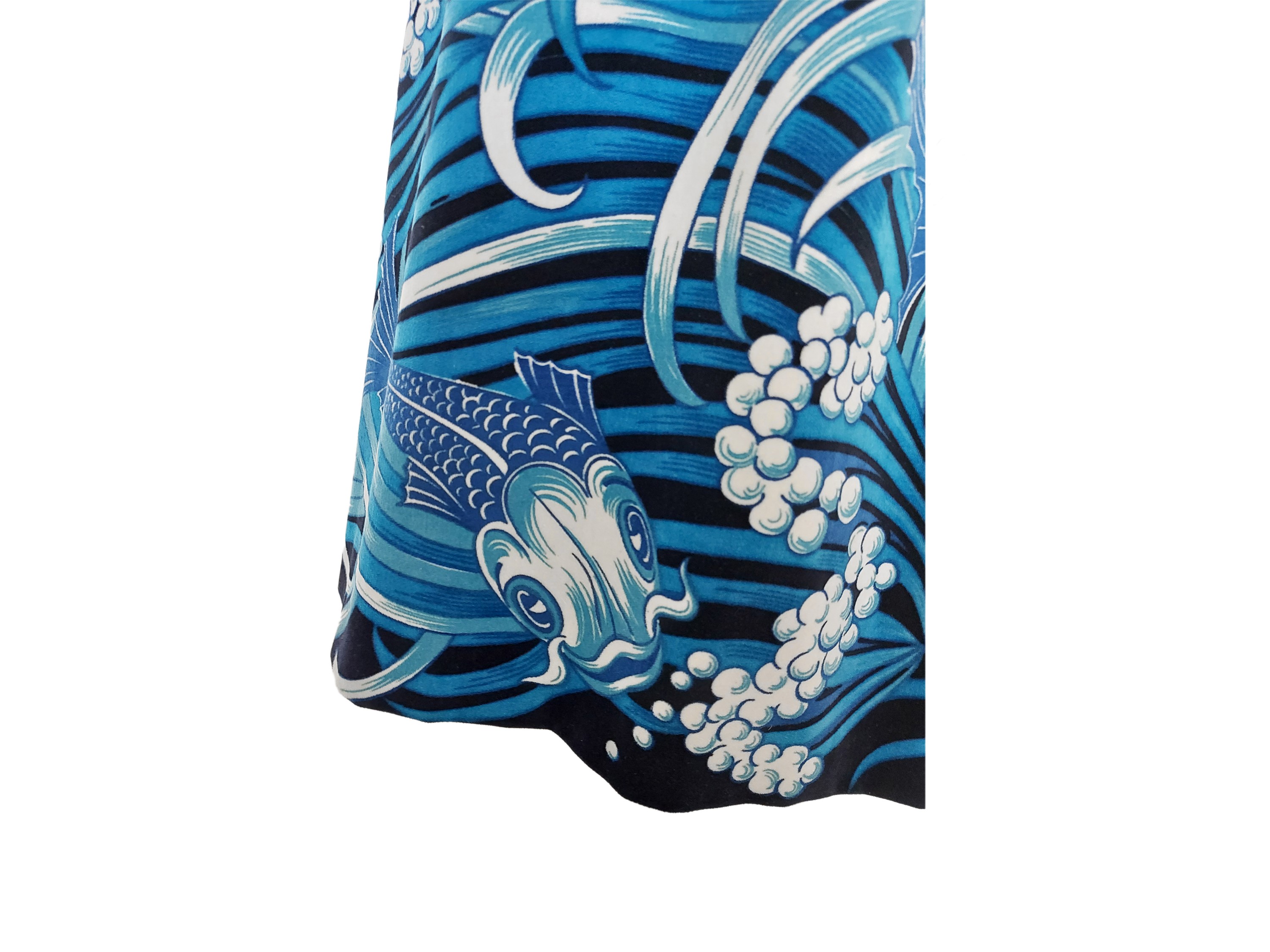 Valentino - Gonna midi in velluto a motivo marino