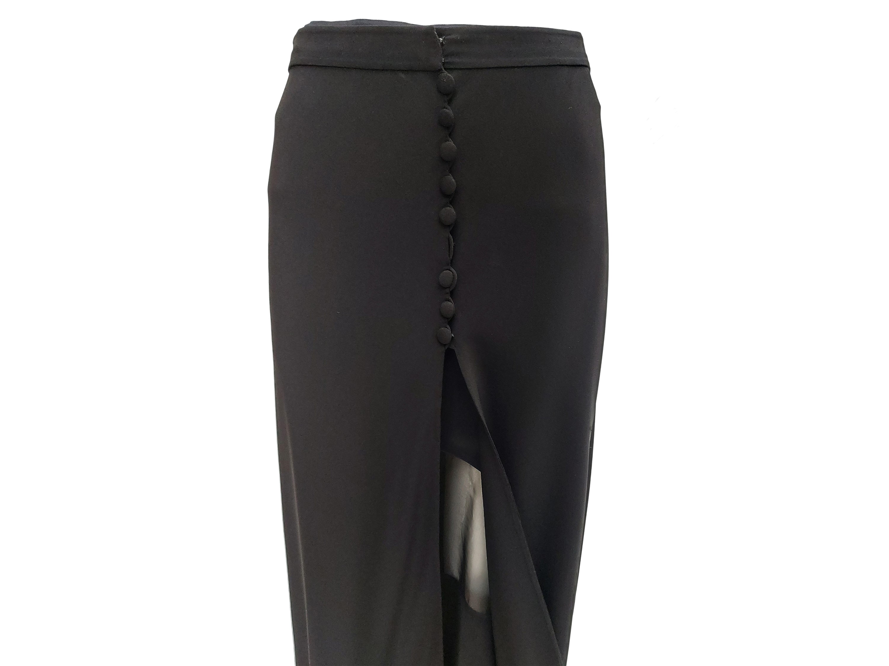 Gonna lunga da sera in lana nera