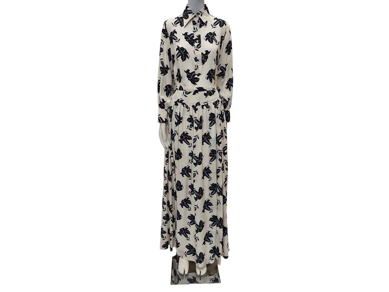 Valentino - Completo gonna midi e camicia in seta