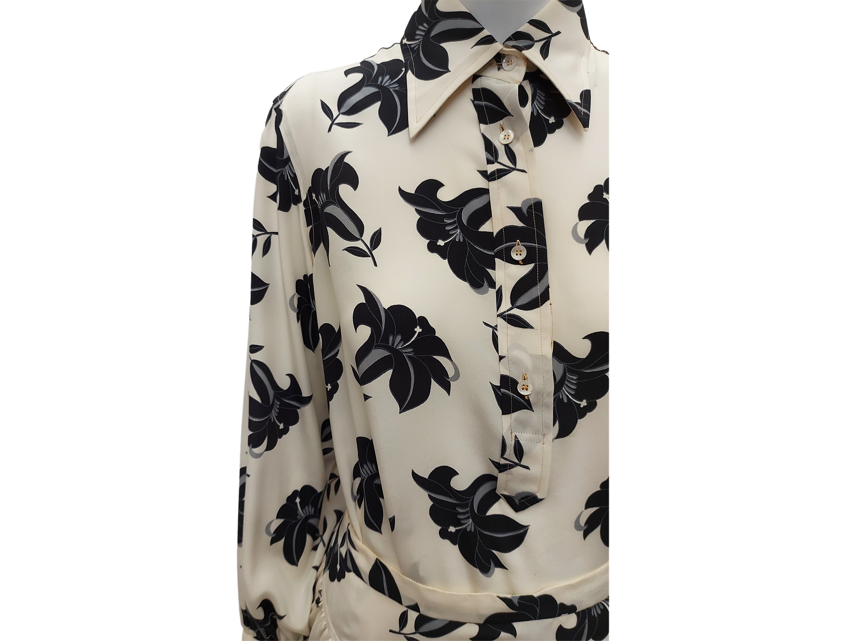 Valentino - Completo gonna midi e camicia in seta