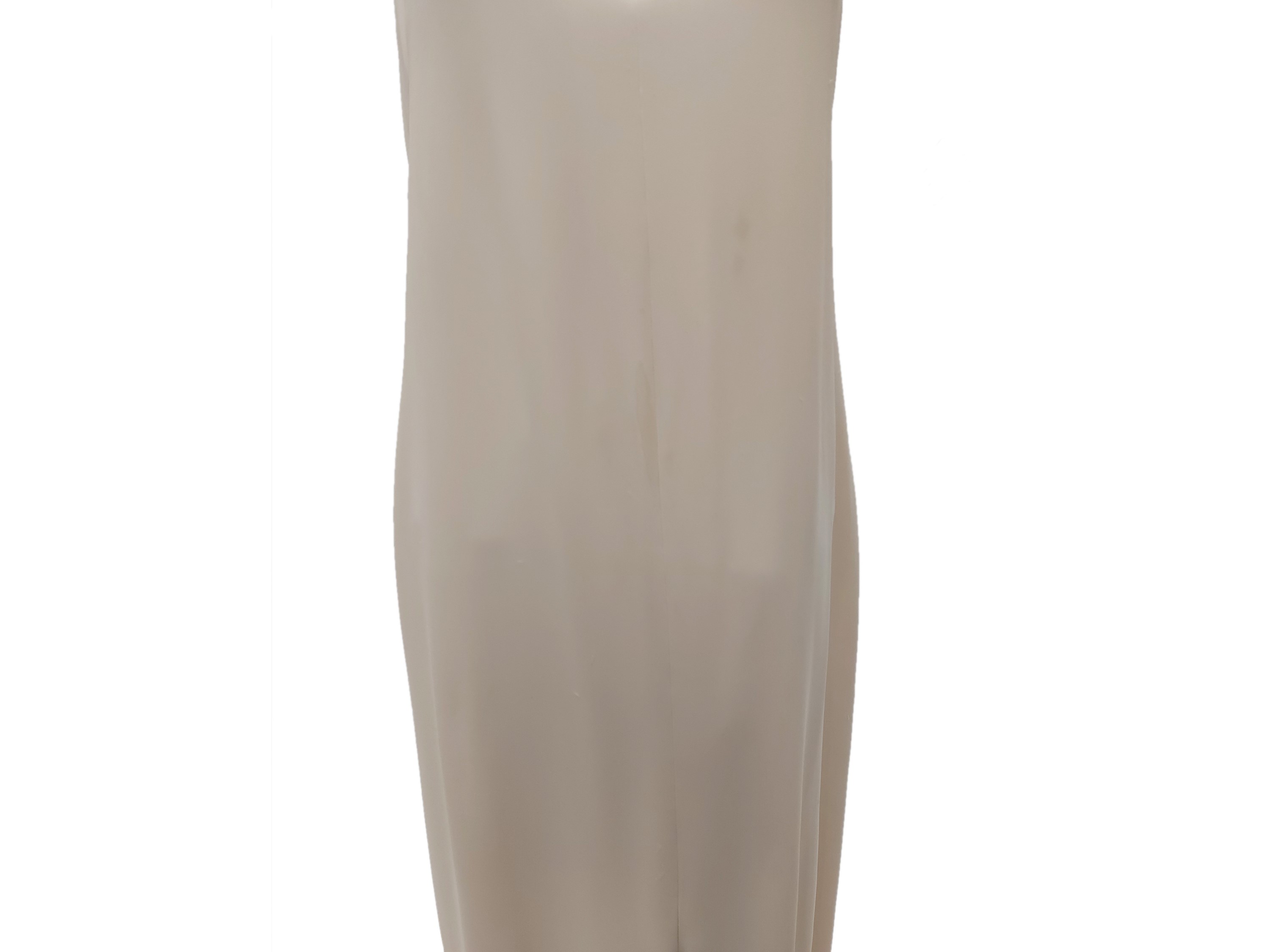 Abito sartoriale lungo in seta color panna, Alta Moda Massetti, Firenze