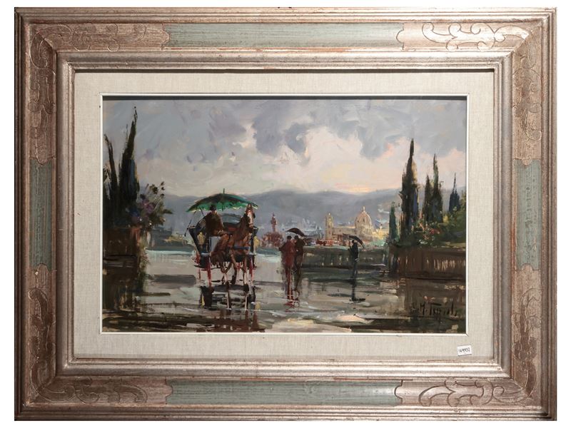 Mario Poggiali - Carrozza in Piazzale Michelangelo