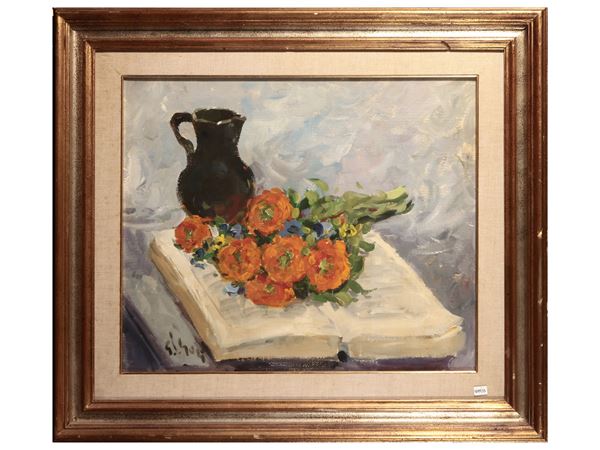 Gino Paolo Gori : Flowers  - Auction Dèballage. Deals at Auction - Maison Bibelot - Casa d'Aste Firenze - Milano