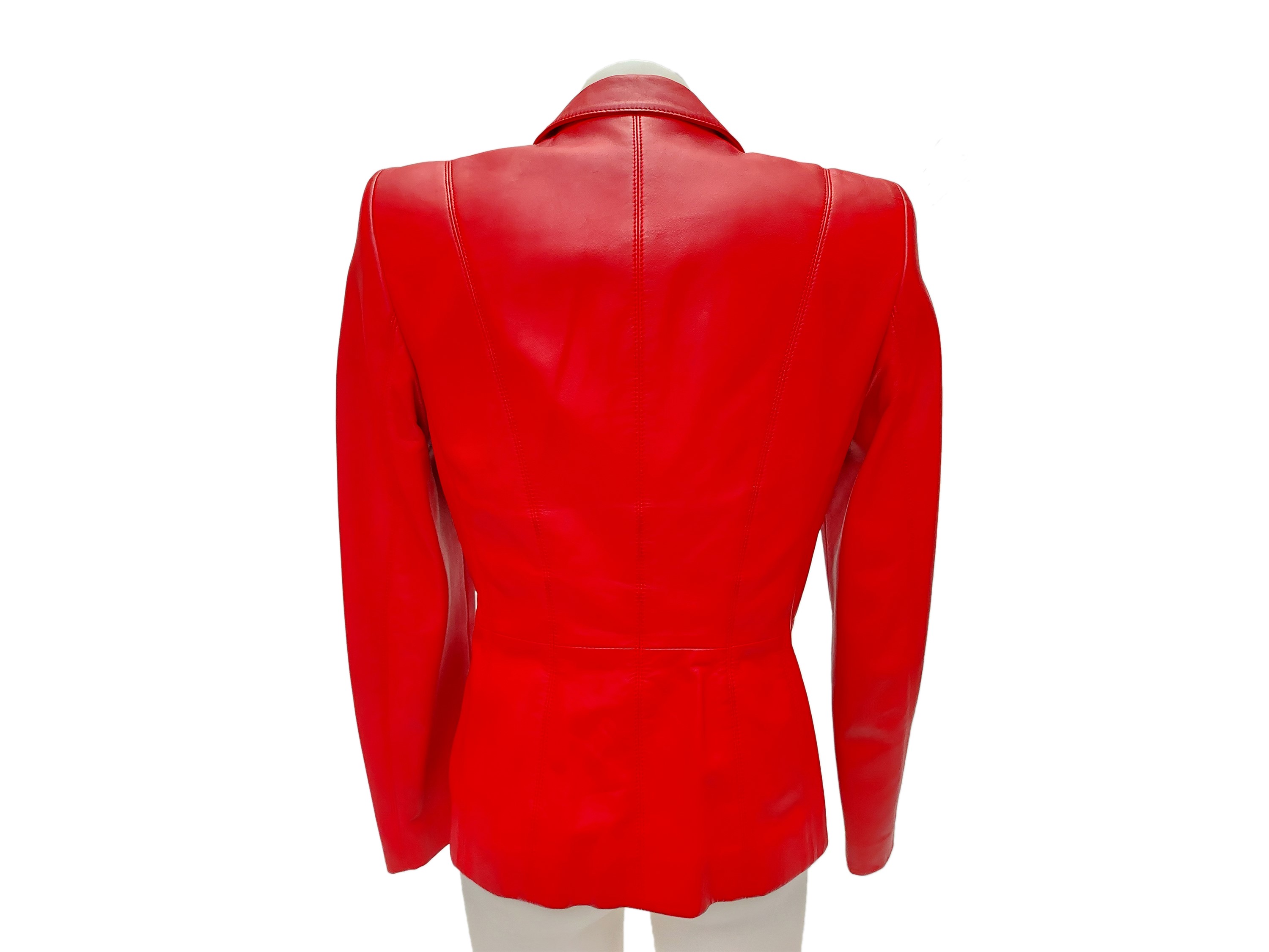 Escada - Tailleur pantaloni in nappa rossa