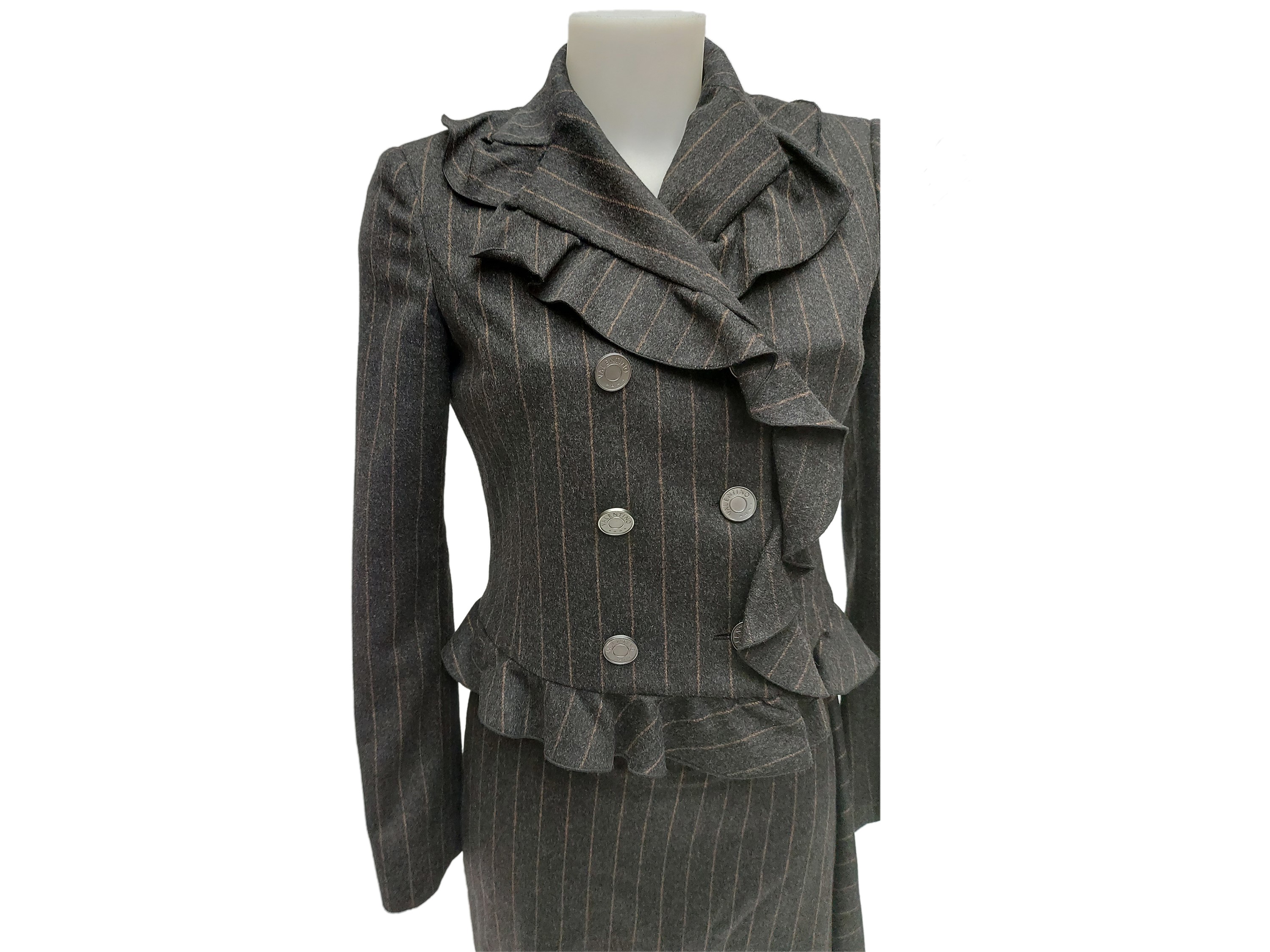 Valentino - Tailleur tre pezzi in lana gessato