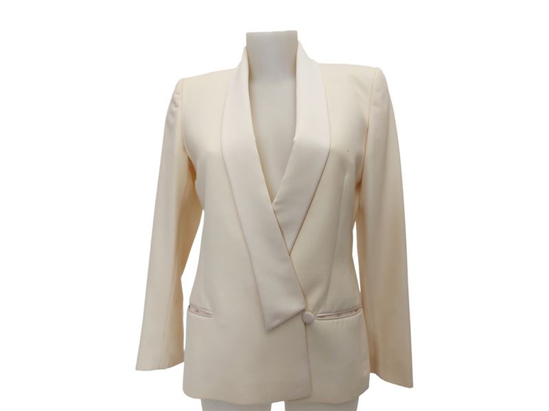 Cerruti 1881 Femme - Smoking in lana color panna