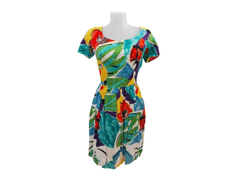 Enrico Coveri - Abito in cotone fantasia