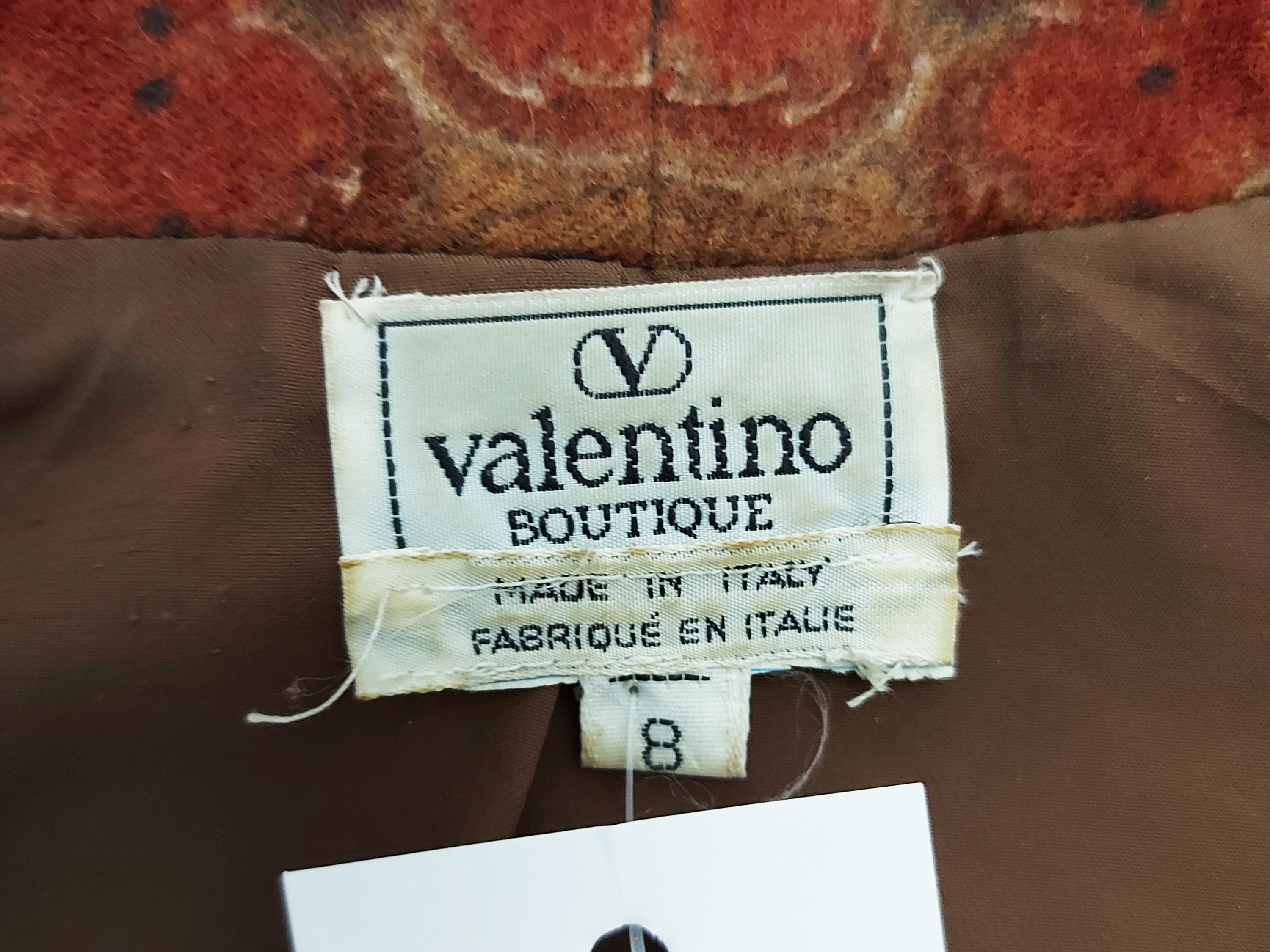 Valentino - Completo tre pezzi in lana fantasia nei toni del marrone