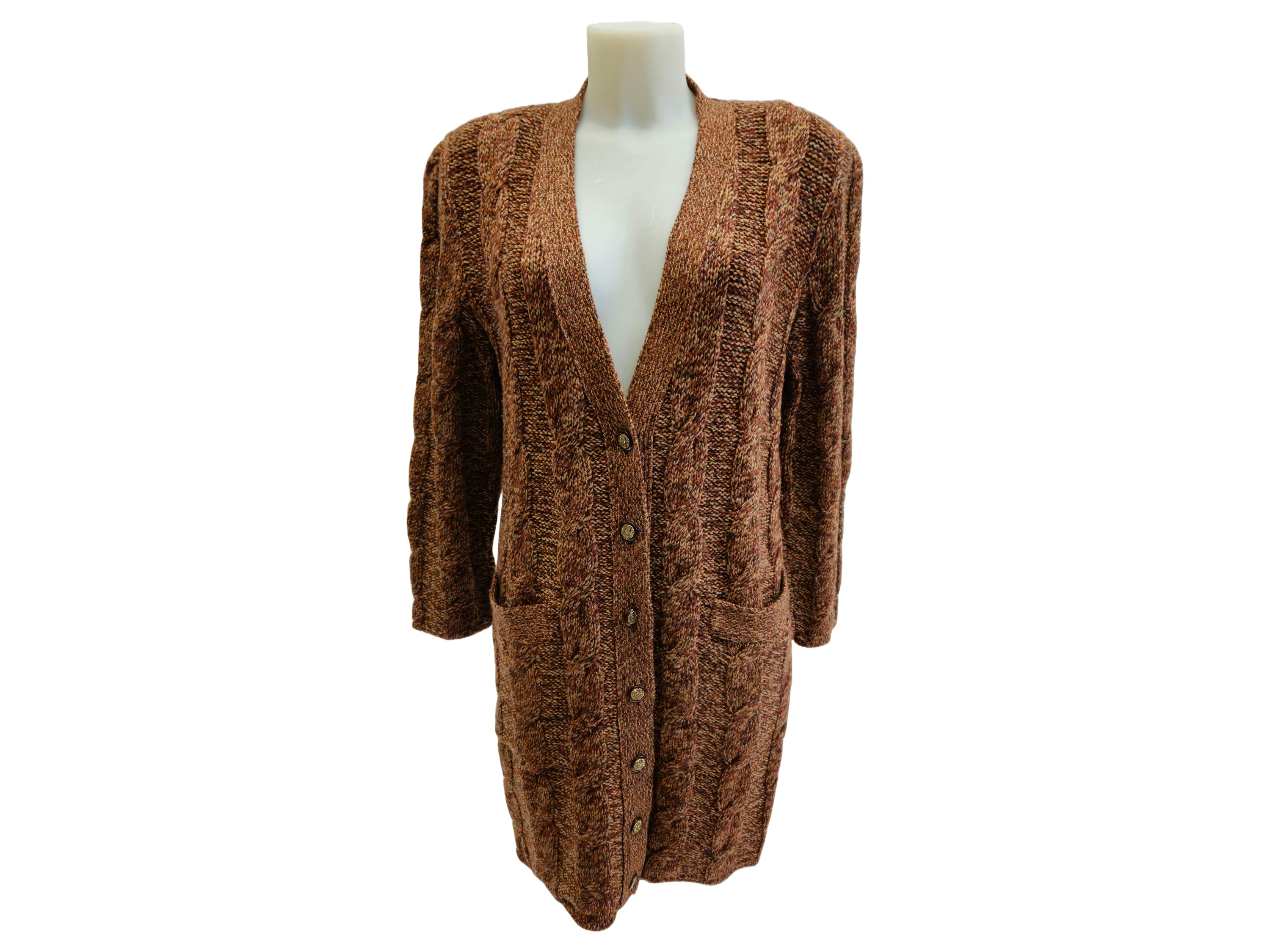 Valentino - Completo tre pezzi in lana fantasia nei toni del marrone