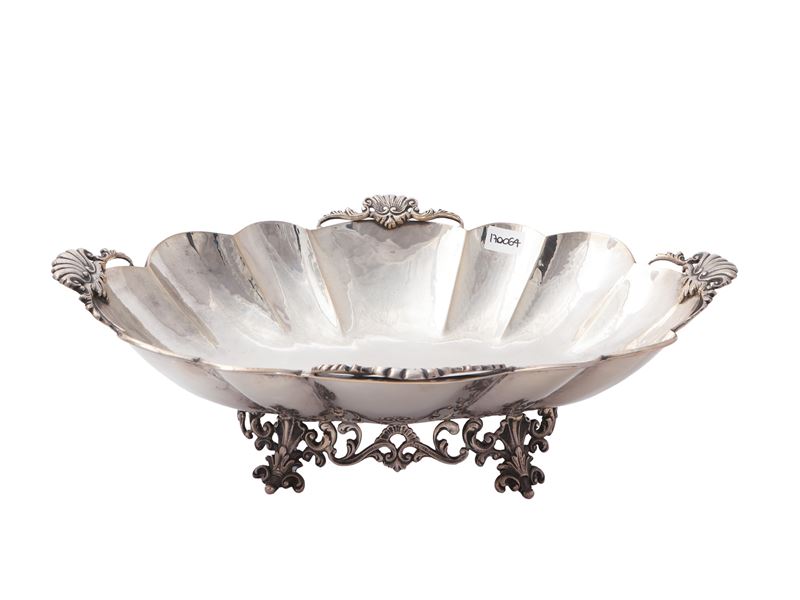 Cestino centrotavola in argento