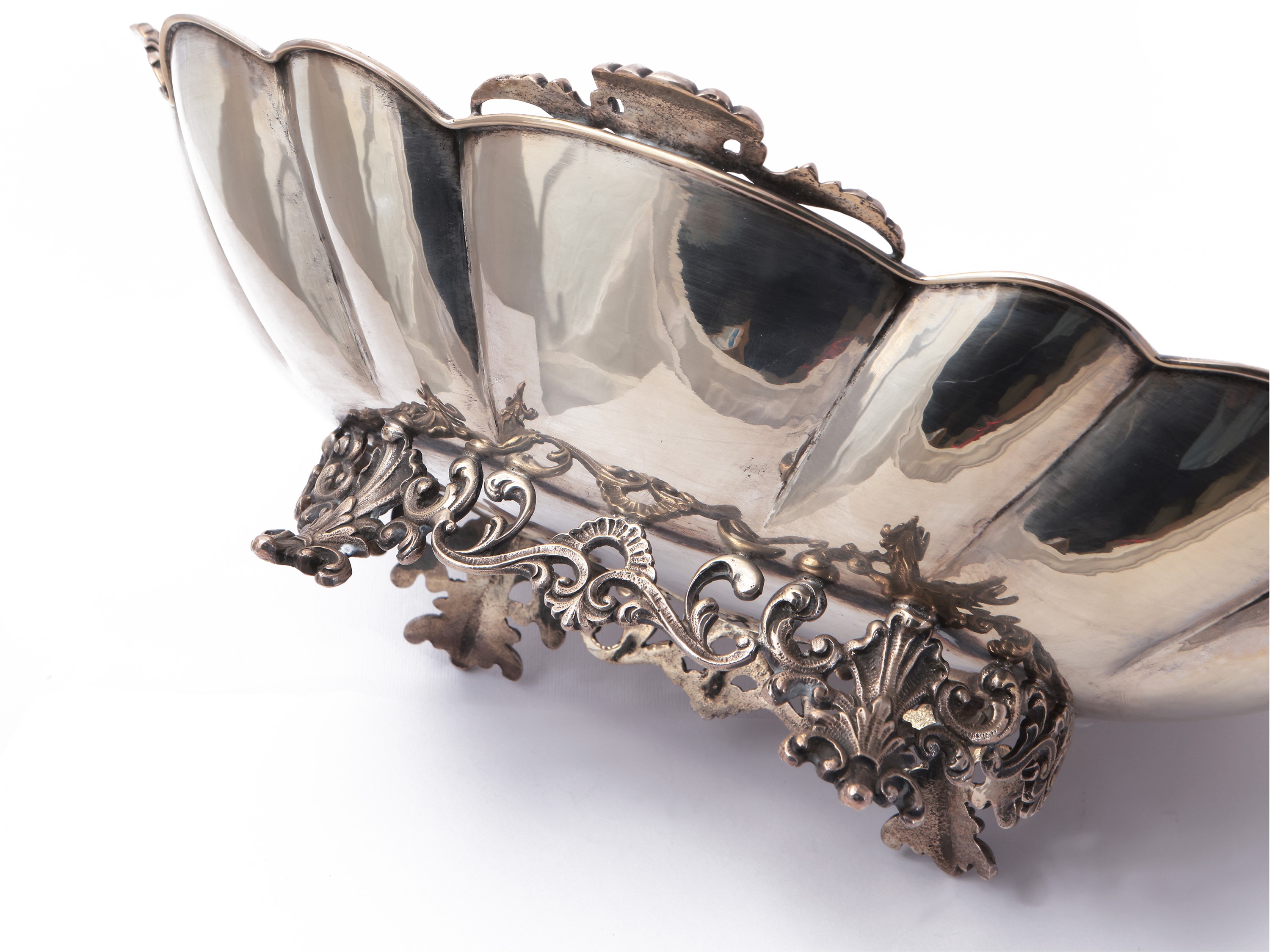 Cestino centrotavola in argento